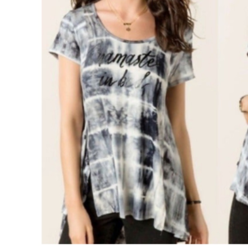 Francescas “Namaste in Bed” tie dye tee